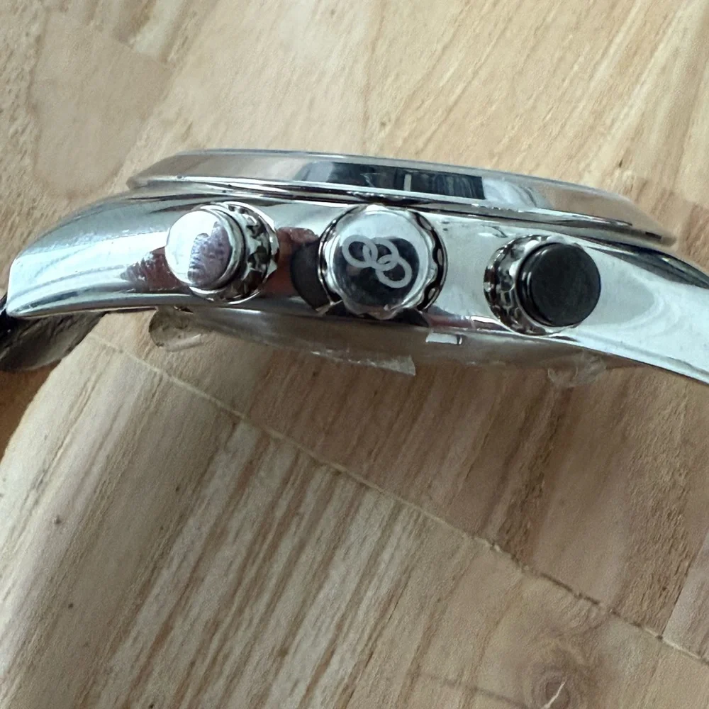 Links of London Chronograph Luxury Men’s Watch Stainless Case White Dial NWOT